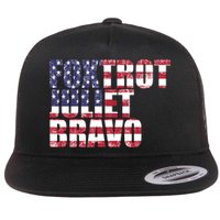 FJB Foxtrot Juliet Bravo USA Anti Biden Flat Bill Trucker Hat