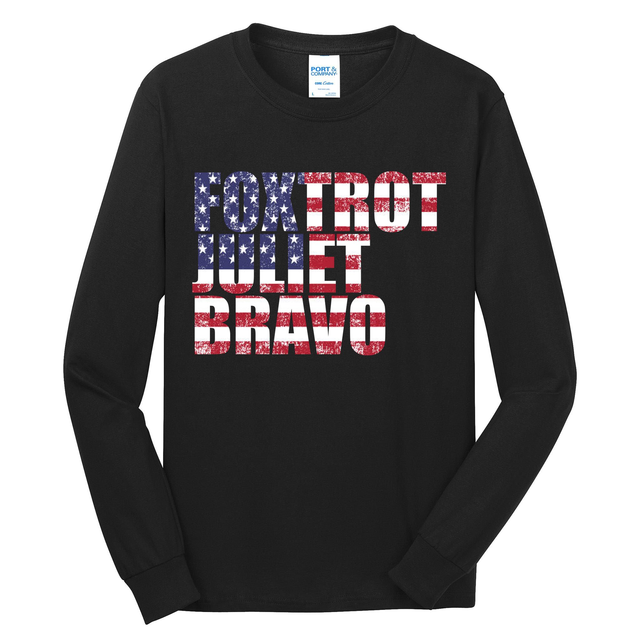 FJB Foxtrot Juliet Bravo USA Anti Biden Tall Long Sleeve T-Shirt
