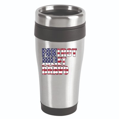FJB Foxtrot Juliet Bravo USA Anti Biden 16oz Travel Tumbler