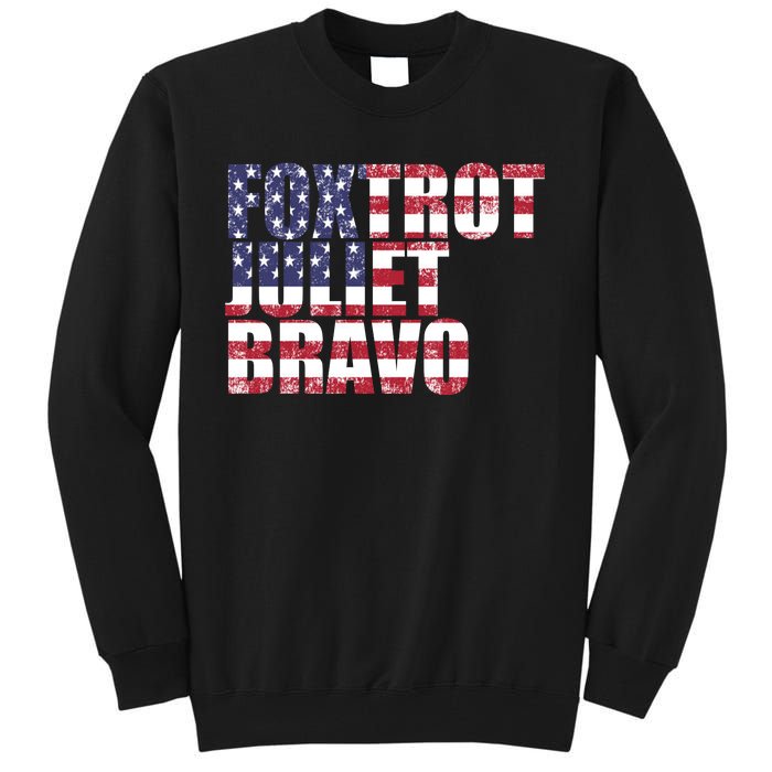 FJB Foxtrot Juliet Bravo USA Anti Biden Tall Sweatshirt