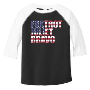 FJB Foxtrot Juliet Bravo USA Anti Biden Toddler Fine Jersey T-Shirt