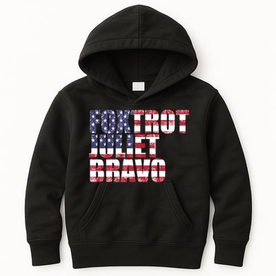 FJB Foxtrot Juliet Bravo USA Anti Biden Kids Hoodie