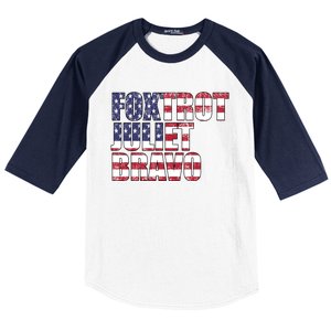 FJB Foxtrot Juliet Bravo USA Anti Biden Baseball Sleeve Shirt