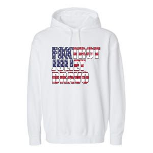 FJB Foxtrot Juliet Bravo USA Anti Biden Garment-Dyed Fleece Hoodie