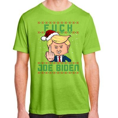 FJB F Joe Biden Trump Middle Finger Ugly Christmas Adult ChromaSoft Performance T-Shirt