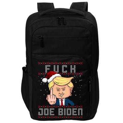 FJB F Joe Biden Trump Middle Finger Ugly Christmas Impact Tech Backpack