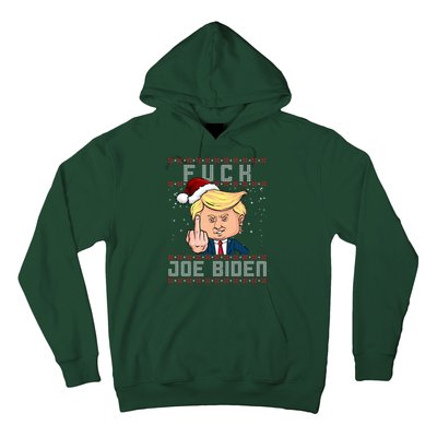 FJB F Joe Biden Trump Middle Finger Ugly Christmas Hoodie