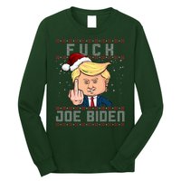 FJB F Joe Biden Trump Middle Finger Ugly Christmas Long Sleeve Shirt