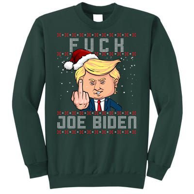 FJB F Joe Biden Trump Middle Finger Ugly Christmas Sweatshirt