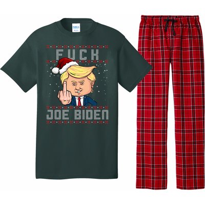 FJB F Joe Biden Trump Middle Finger Ugly Christmas Pajama Set