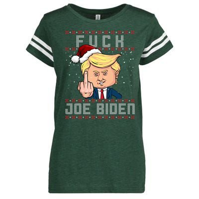 FJB F Joe Biden Trump Middle Finger Ugly Christmas Enza Ladies Jersey Football T-Shirt