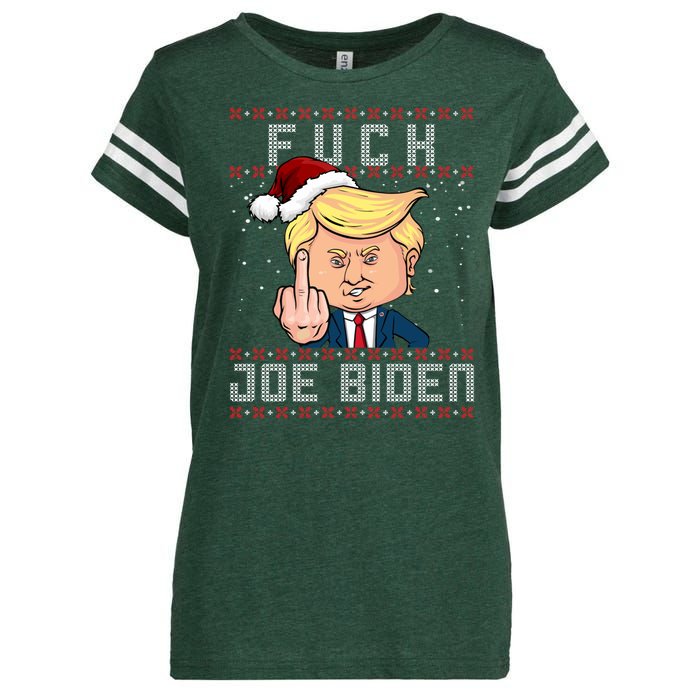 FJB F Joe Biden Trump Middle Finger Ugly Christmas Enza Ladies Jersey Football T-Shirt