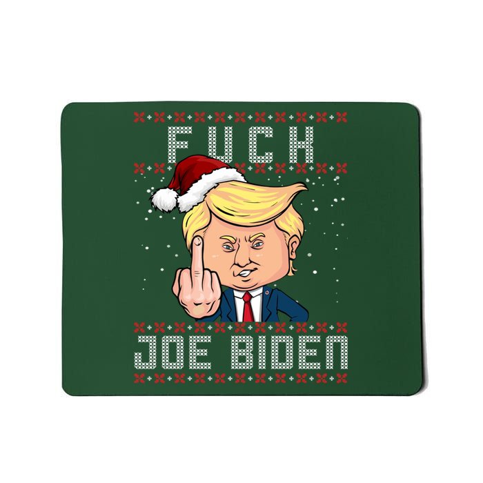 FJB F Joe Biden Trump Middle Finger Ugly Christmas Mousepad