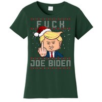 FJB F Joe Biden Trump Middle Finger Ugly Christmas Women's T-Shirt