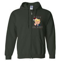 FJB F Joe Biden Trump Middle Finger Ugly Christmas Full Zip Hoodie