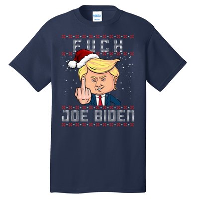 FJB F Joe Biden Trump Middle Finger Ugly Christmas Tall T-Shirt