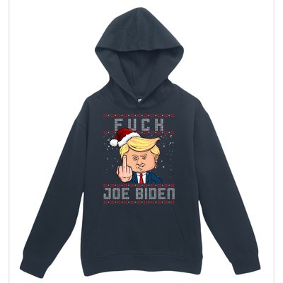 FJB F Joe Biden Trump Middle Finger Ugly Christmas Urban Pullover Hoodie