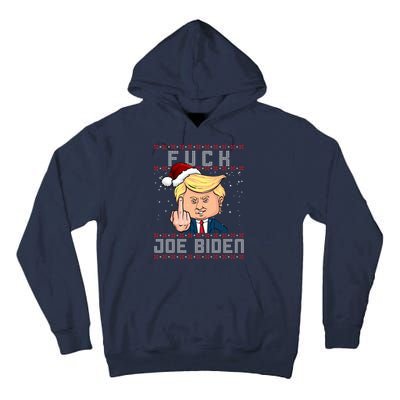 FJB F Joe Biden Trump Middle Finger Ugly Christmas Tall Hoodie