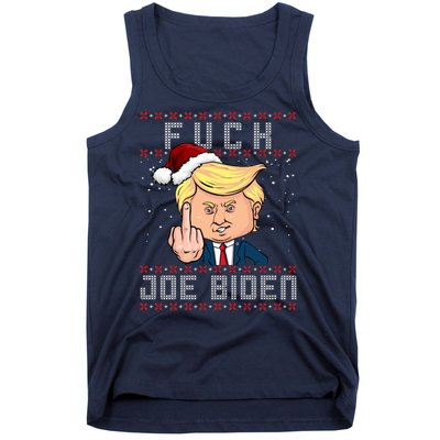 FJB F Joe Biden Trump Middle Finger Ugly Christmas Tank Top