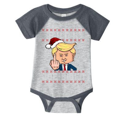 FJB F Joe Biden Trump Middle Finger Ugly Christmas Infant Baby Jersey Bodysuit