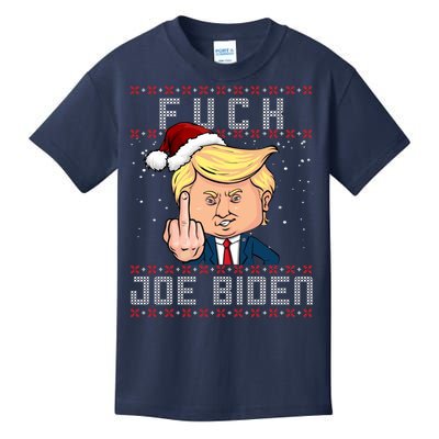 FJB F Joe Biden Trump Middle Finger Ugly Christmas Kids T-Shirt