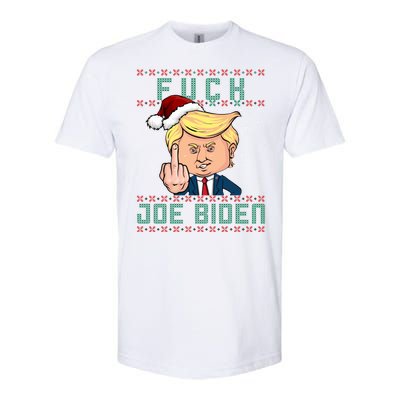 FJB F Joe Biden Trump Middle Finger Ugly Christmas Softstyle CVC T-Shirt