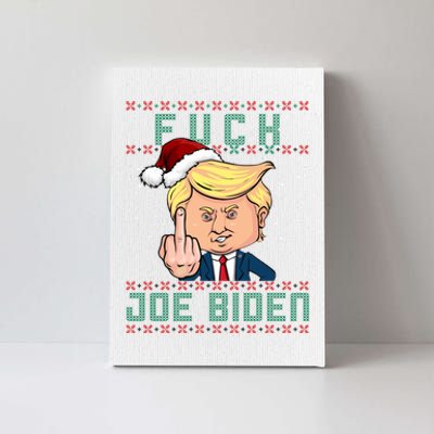 FJB F Joe Biden Trump Middle Finger Ugly Christmas Canvas