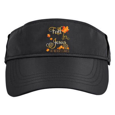 Fall For Jesus He Never Leaves Autumn Christian Prayers Adult Drive Performance Visor