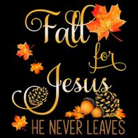 Fall For Jesus He Never Leaves Autumn Christian Prayers Drawstring Bag