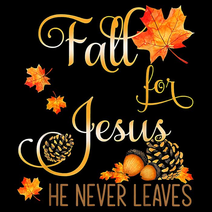 Fall For Jesus He Never Leaves Autumn Christian Prayers Drawstring Bag