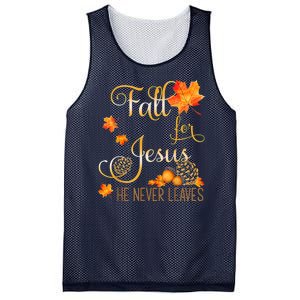 Fall For Jesus He Never Leaves Autumn Christian Prayers Mesh Reversible Basketball Jersey Tank