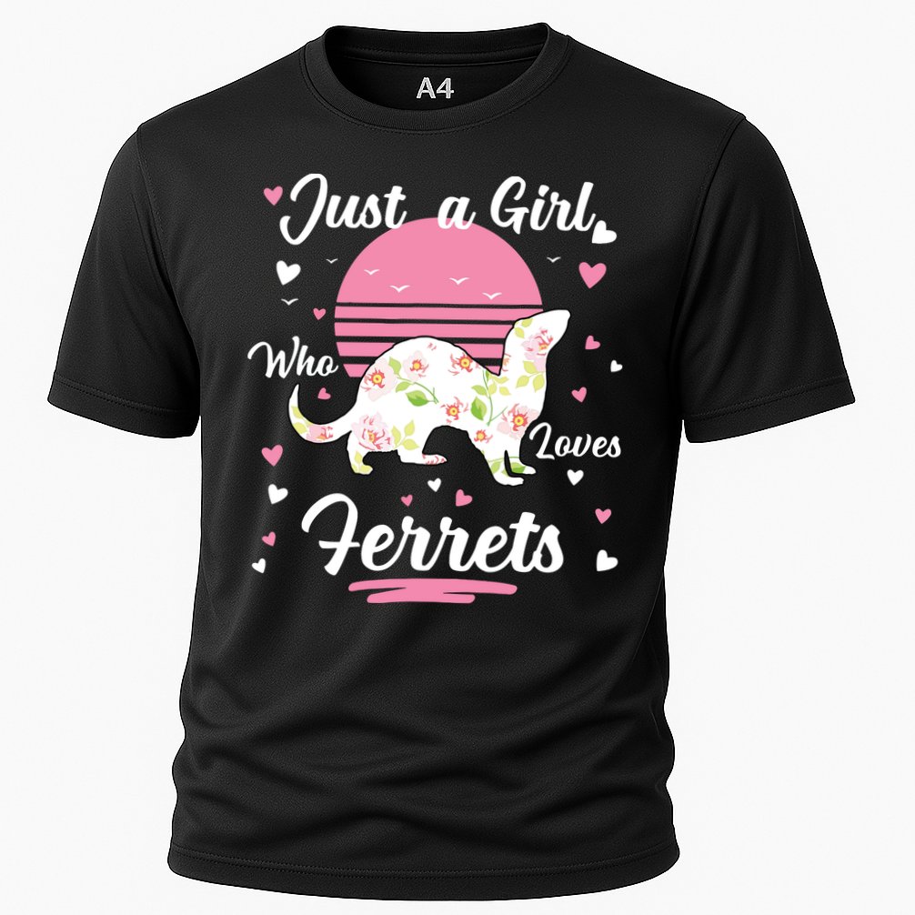 Ferret Ferret Just A Girl Who Loves Ferrets Cooling Performance Crew T-Shirt