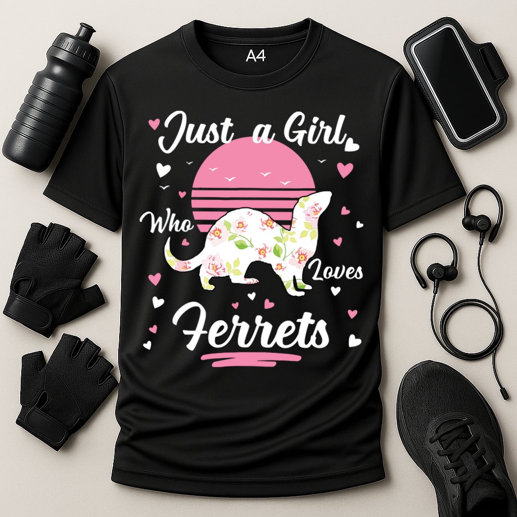 Ferret Ferret Just A Girl Who Loves Ferrets Cooling Performance Crew T-Shirt