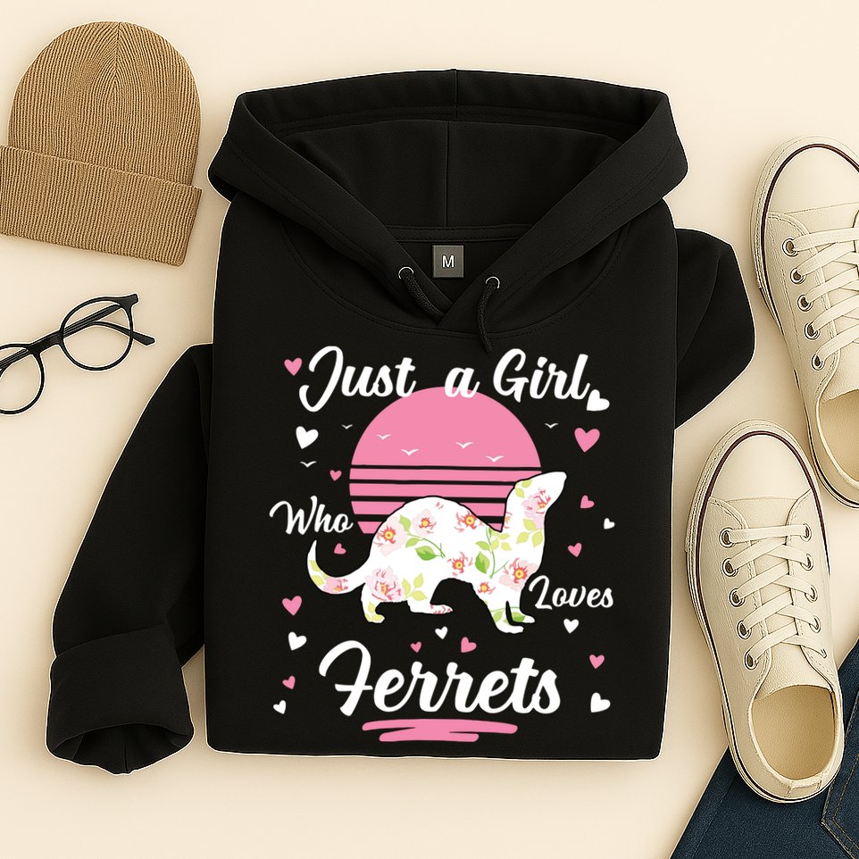 Ferret Ferret Just A Girl Who Loves Ferrets Hoodie