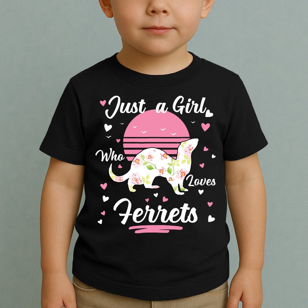 Ferret Ferret Just A Girl Who Loves Ferrets Toddler T-Shirt