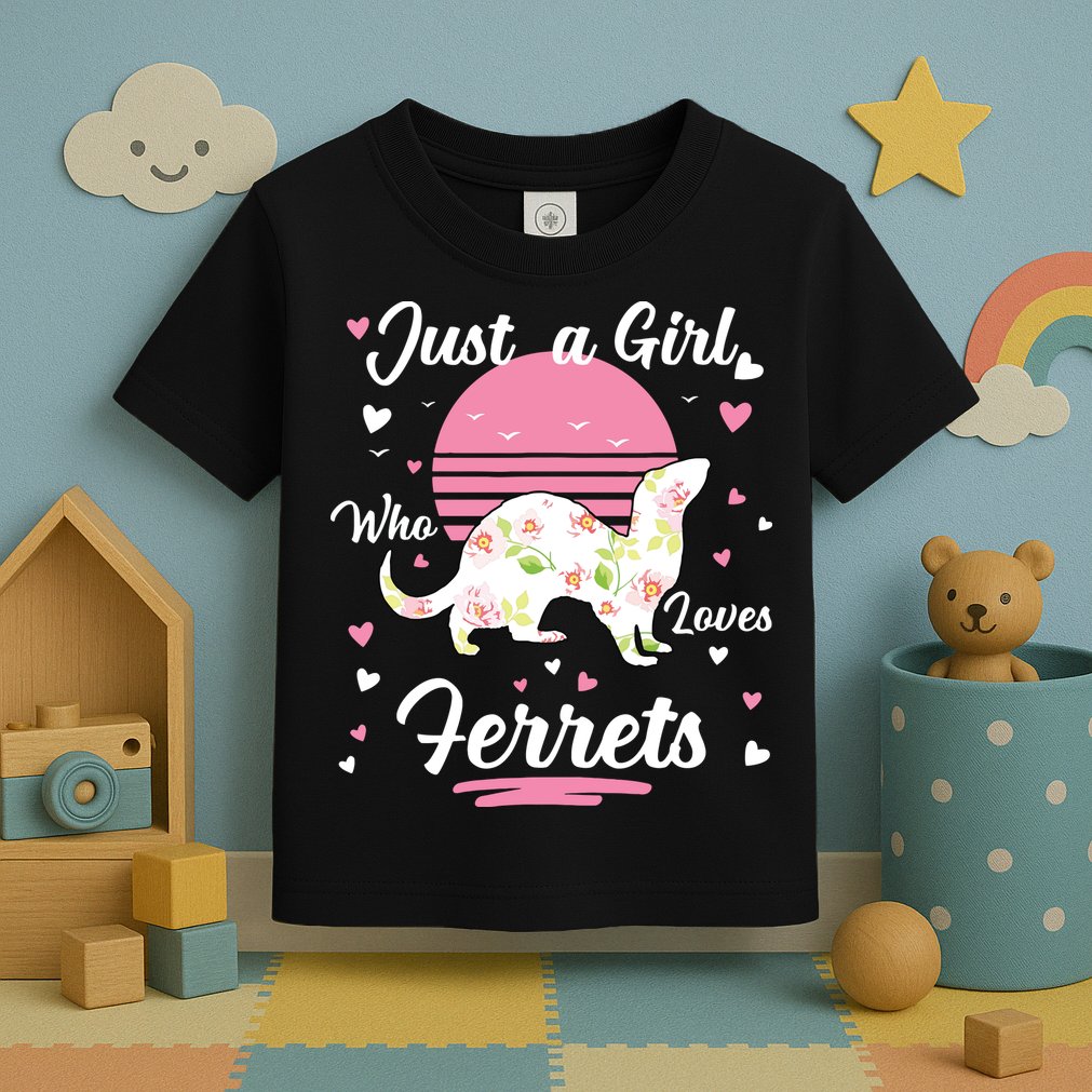 Ferret Ferret Just A Girl Who Loves Ferrets Toddler T-Shirt