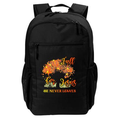 Fall For Jesus He Never Leaves Autumn Tree Thanksgiving Backpack