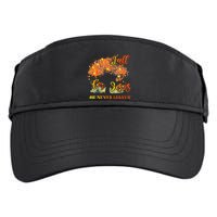 Fall For Jesus He Never Leaves Autumn Tree Thanksgiving Adult Drive Performance Visor
