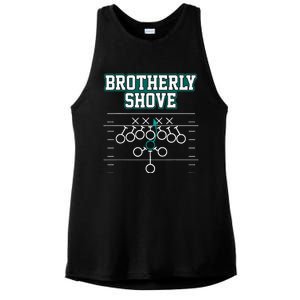 Funny Football Joke Brotherly Shove  Brotherly Shove Ladies PosiCharge Tri-Blend Wicking Tank