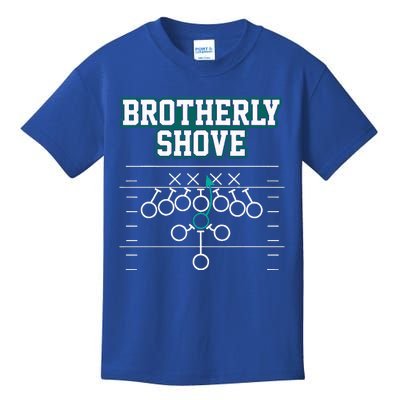 Funny Football Joke Brotherly Shove  Brotherly Shove Kids T-Shirt