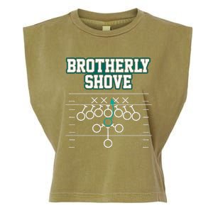 Funny Football Joke Brotherly Shove  Brotherly Shove Garment-Dyed Women's Muscle Tee