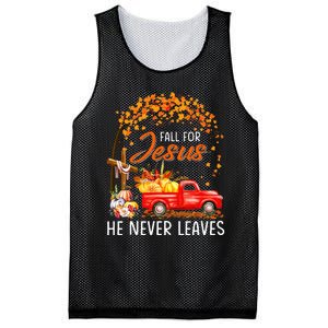 Fall For Jesus He Never Leaves Thanksgiving Party Mesh Reversible Basketball Jersey Tank