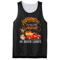 Fall For Jesus He Never Leaves Thanksgiving Party Mesh Reversible Basketball Jersey Tank