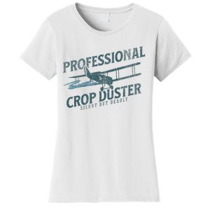 Funny Fart Joke Professional Crop Duster Women's T-Shirt