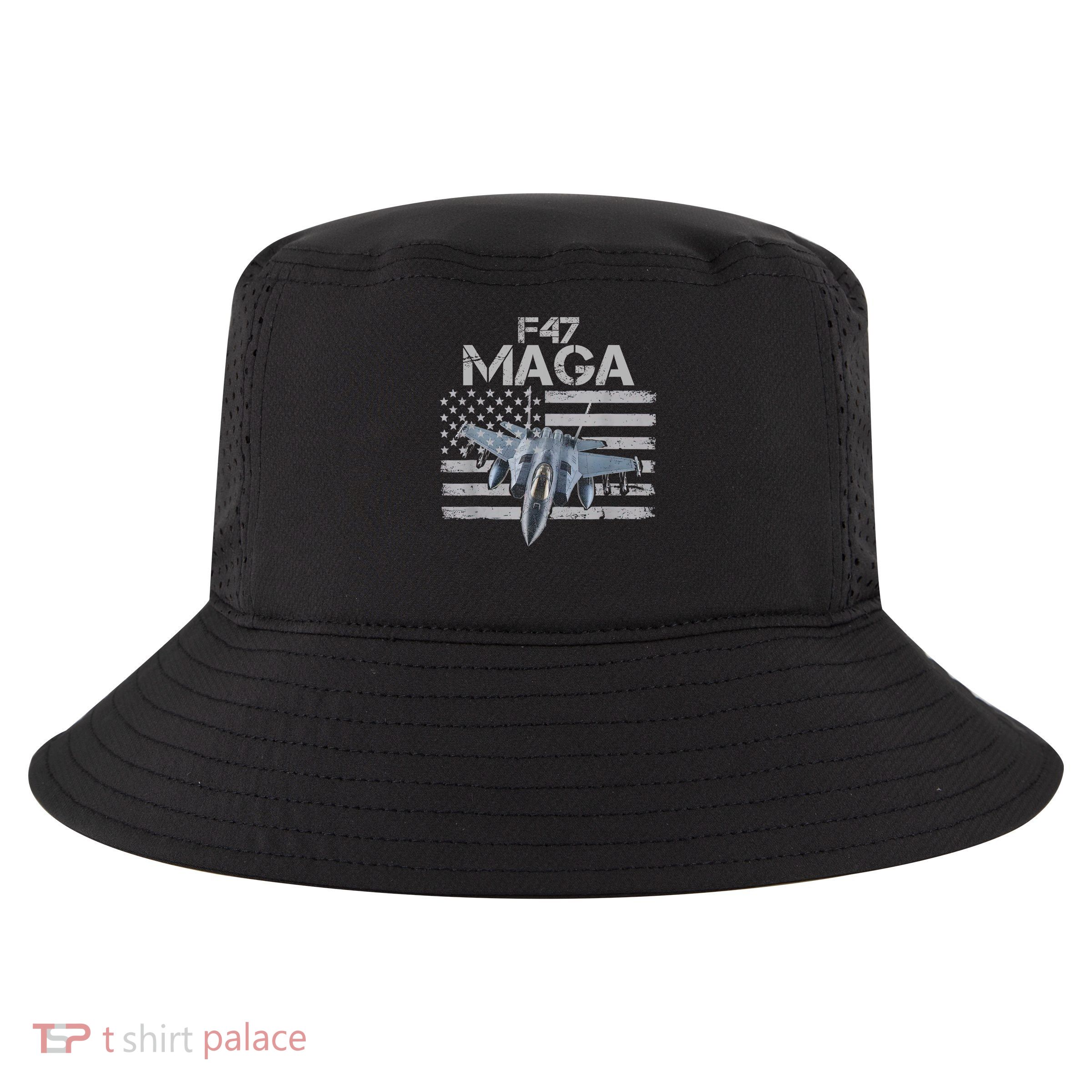 F47 Fighter Jet Trump Funny F 47 Aircraft 4th July Men Women Cool Comfort Performance Bucket Hat