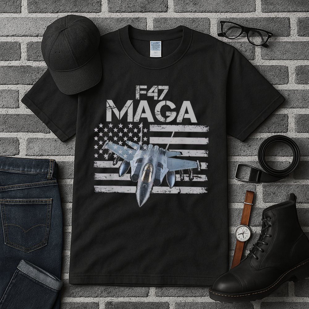 F47 Fighter Jet Trump Funny F 47 Aircraft 4th July Men Women Tall T-Shirt