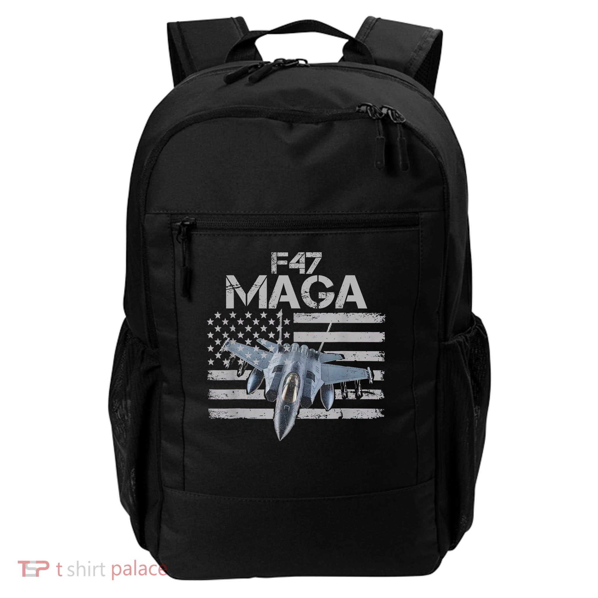 F47 Fighter Jet Trump Funny F 47 Aircraft 4th July Men Women Backpack