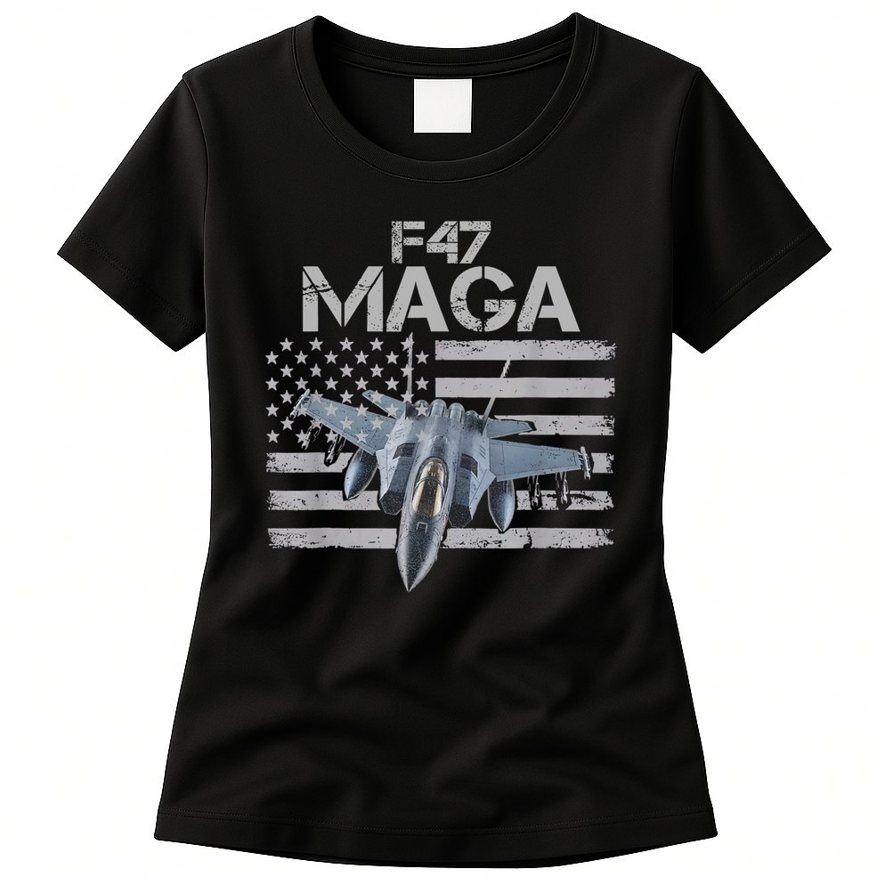 F47 Fighter Jet Trump Funny F 47 Aircraft 4th July Men Women Womens T-Shirt