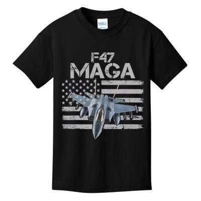 F47 Fighter Jet Trump Funny F 47 Aircraft 4th July Men Women Kids T-Shirt