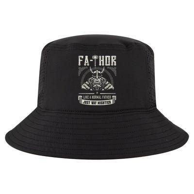 FaThor Father Just Mightier Hammer Viking Fathers Day Cool Comfort Performance Bucket Hat